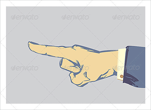 hand and finger pointer vectors