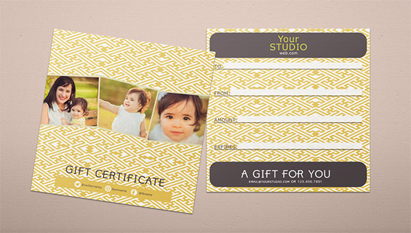 create a gift certificate template