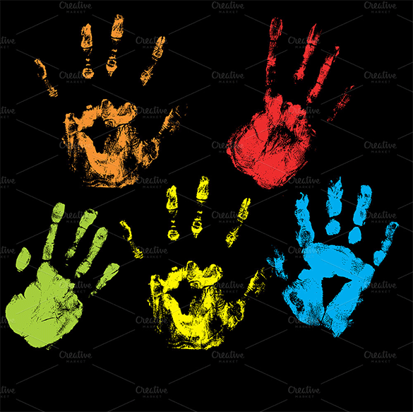 hand finger prints vector for you