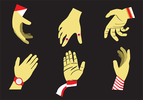 hand reaching vector illustration