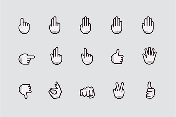fantastic hand and finger vector