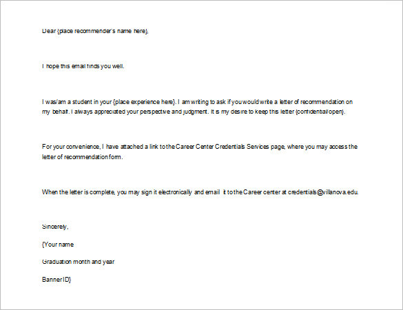 Email To Ask For Recommendation Letter from images.template.net