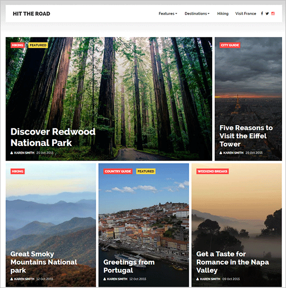 travel ghost blog template