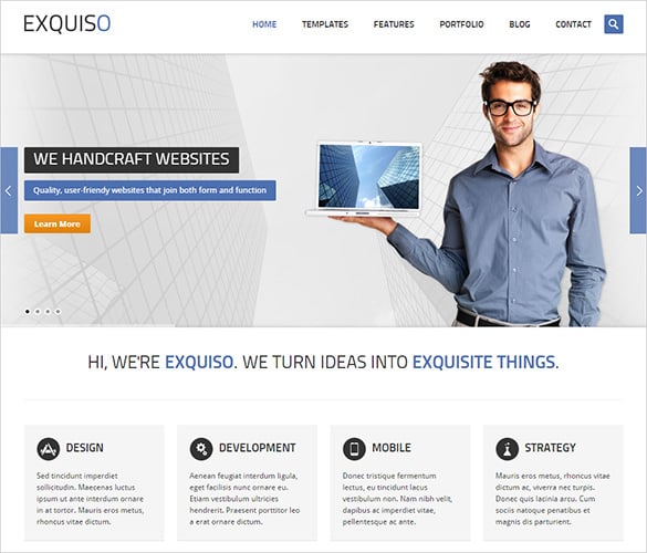 responsive simple business php template
