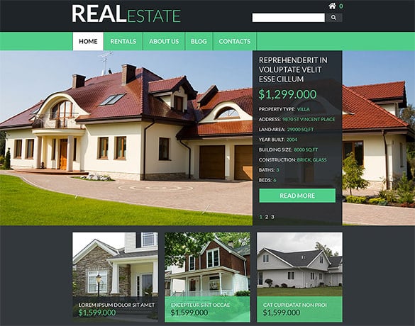 real estate business virtuemart theme