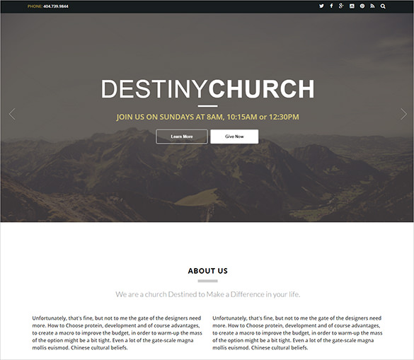  Free Bootstrap Church Templates Printable Templates