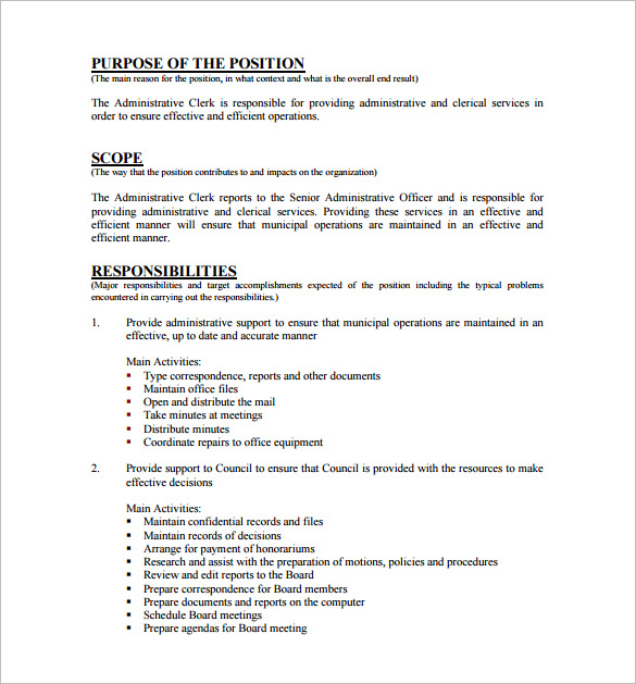 school copy assistant job description