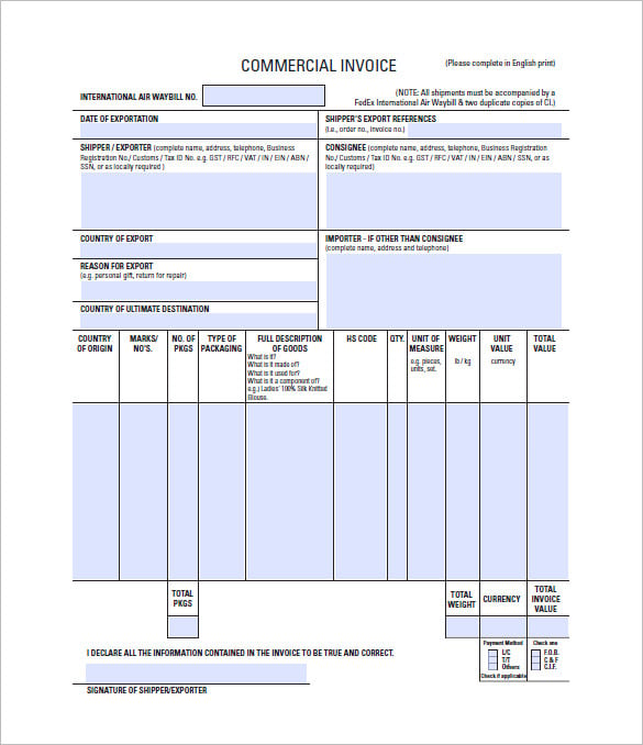 blank-commercila-invoice-template