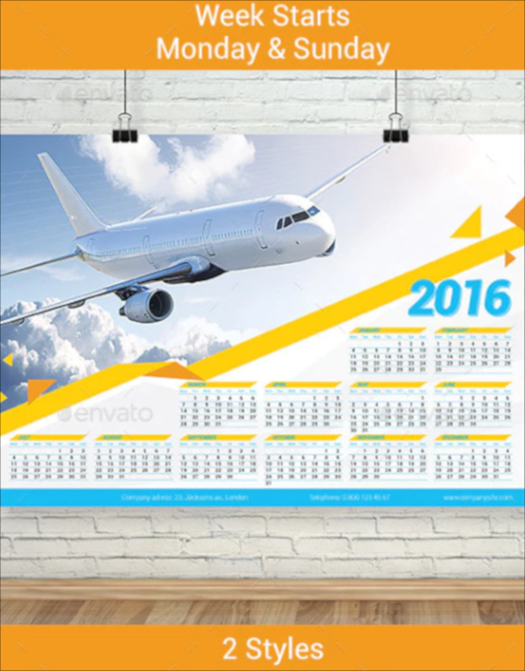 2016 calendar templates for photoshop elements