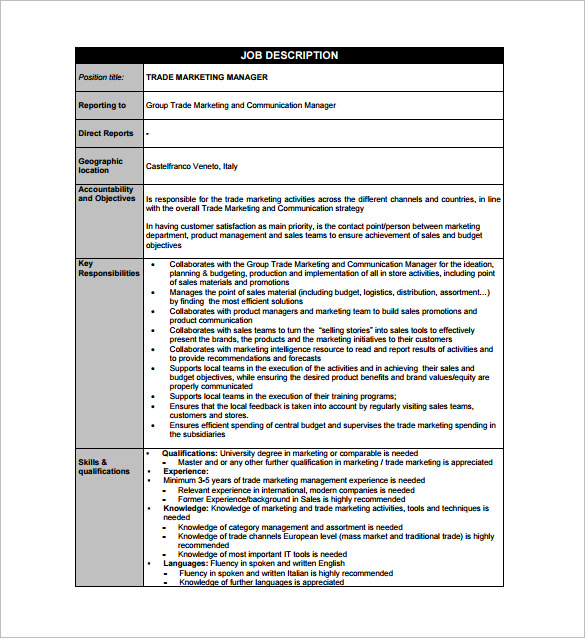 risk manager job description pdf