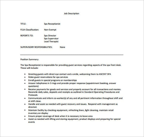 spa-receptionist-job-description-pdf-free-download
