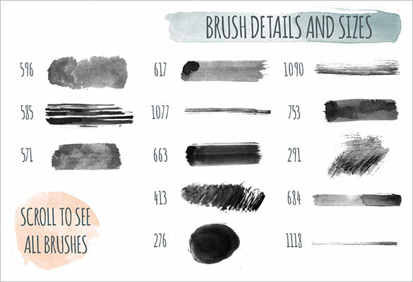 handmade watercolor ps brushes abr download