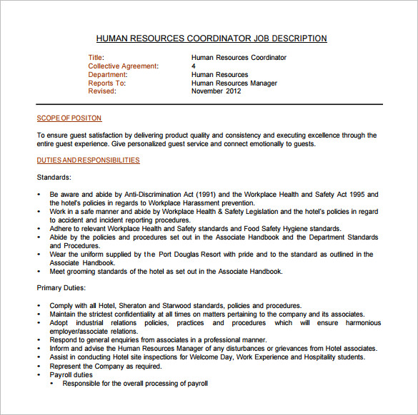 job description template samples pdf