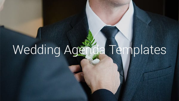 wedding agenda templates