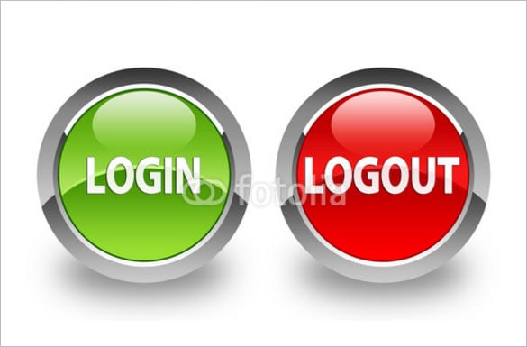 login logout glossy button for you