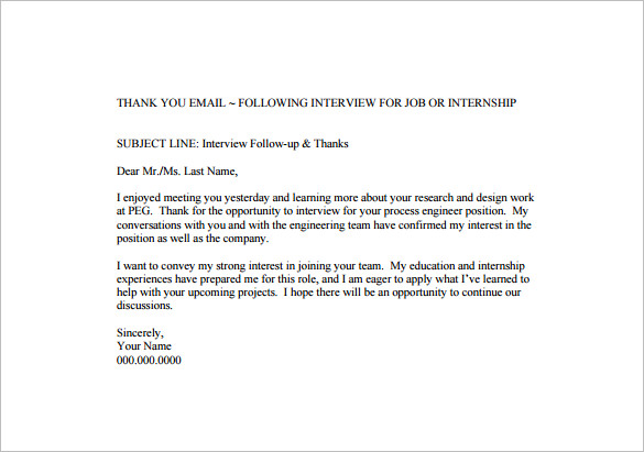 14+ Thank You Email After Interview - DOC, Excel, PDF