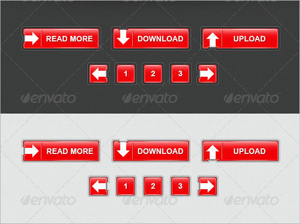 dark red web buttons premium download