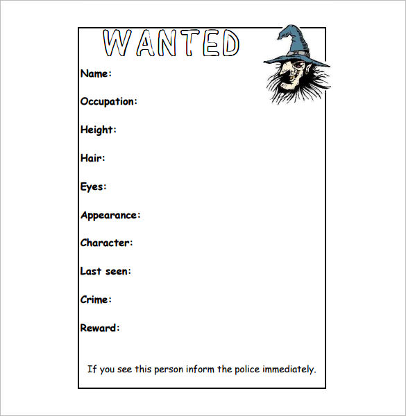Wanted Poster - 34+ Free Printable Templates in Word, PSD, Illustration ...