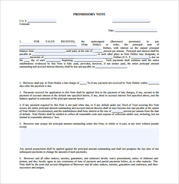 35  Promissory Note Templates DOC PDF