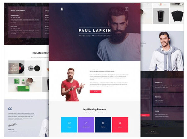 free personal psd template