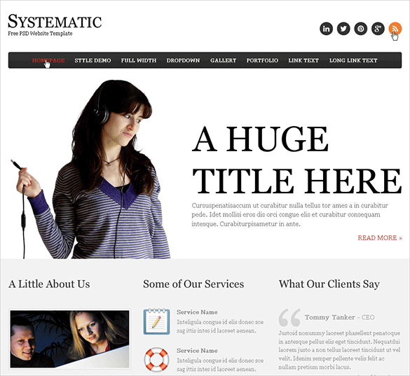 free systematic psd template