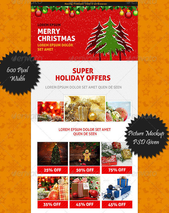 christmas multipurpose newsletter template transparent png