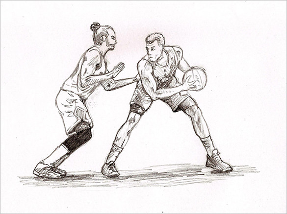 excellent basketball drawing download