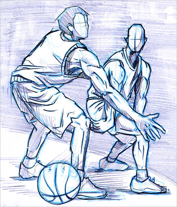 21+ Fantastic Basketball Drawings to Download! | Free & Premium Templates