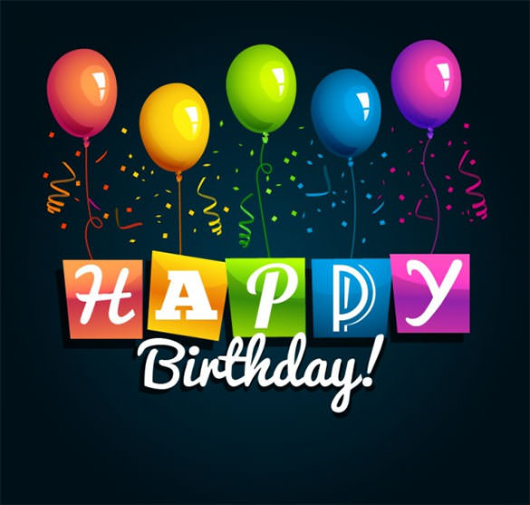 happy birthday vector background free vector