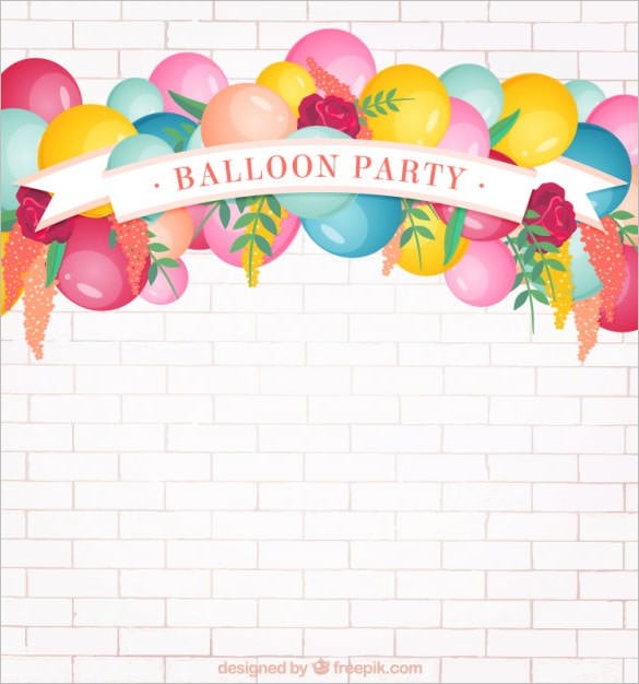 balloon birthday party background free download