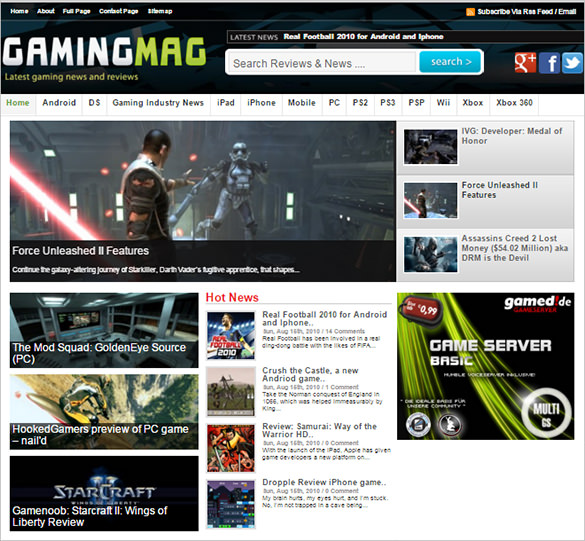 19+ Gaming Blog Themes & Templates Free & Premium Templates