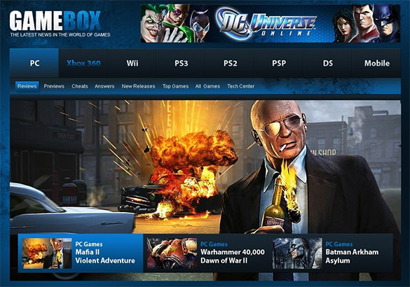 online gaming psd template