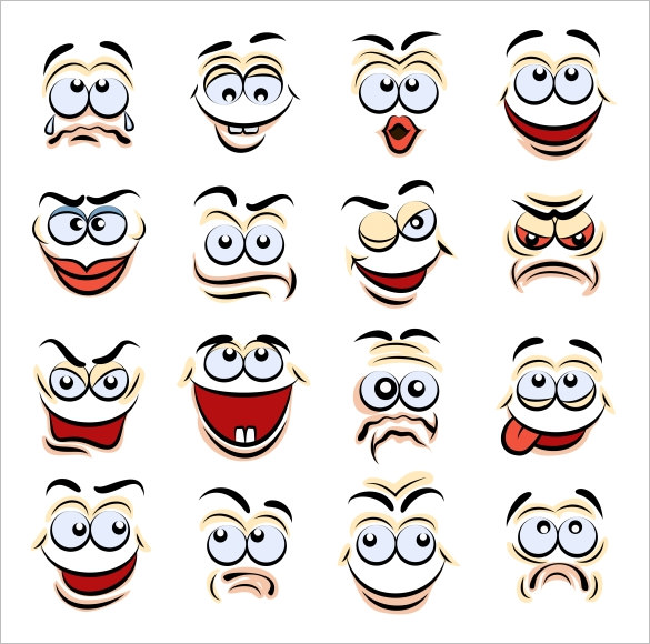 cartoon emotions icons for premium