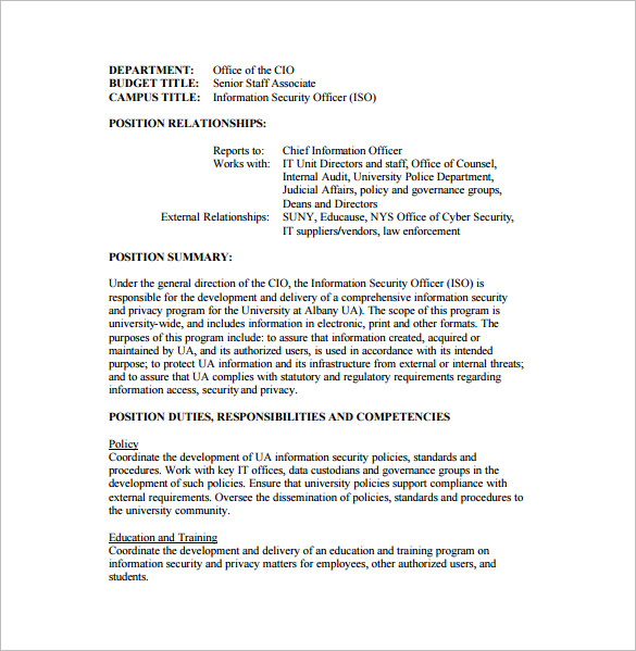 Security Officer Job Description Template - 12+ Free Word, PDF Format ...