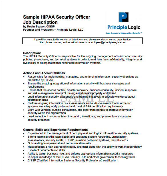 security-officer-job-description-template-12-free-word-pdf-format