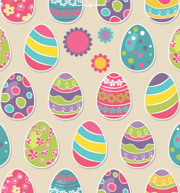 easter eggs seamless pattern free download