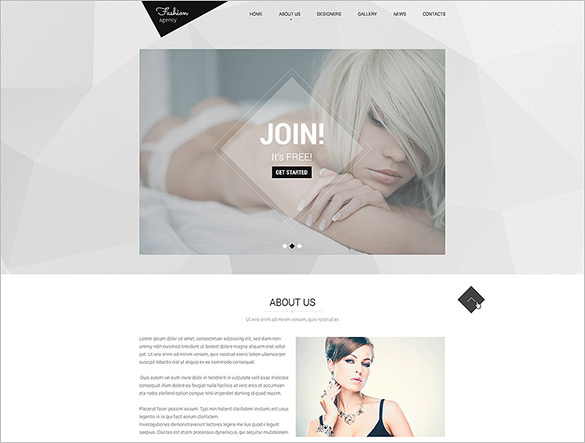 model fashion agency website theme