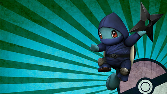 ninja squirtle pokemon wallpaper download