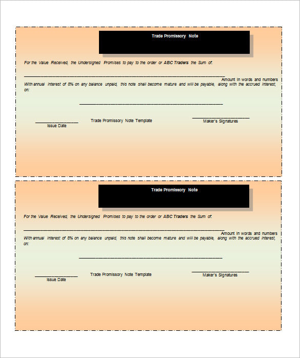 blank promissory note form free download
