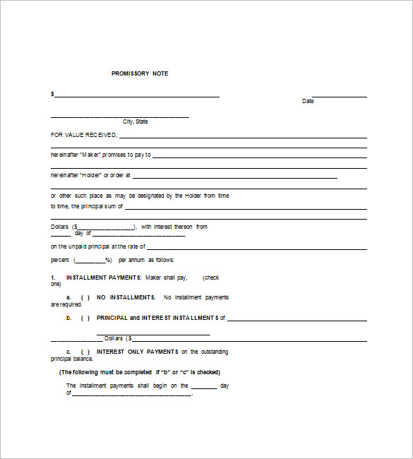 7+ Blank Promissory Note - Free Sample, Example, Format Download!