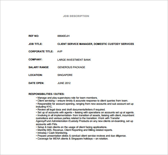 10+ Custodian Job Description Templates Free Sample, Example, Format Download!