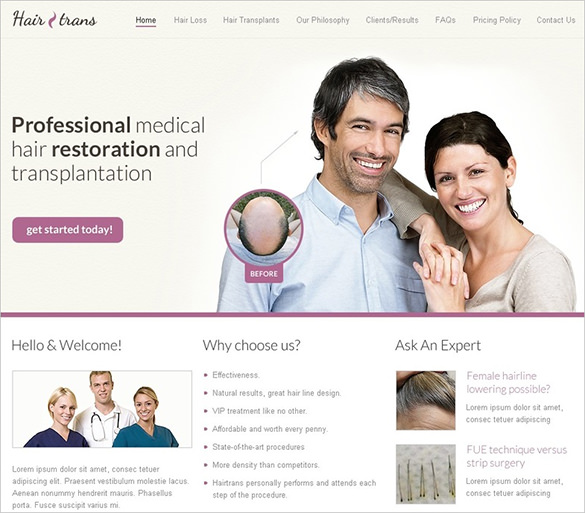 professional hair doctor psd template