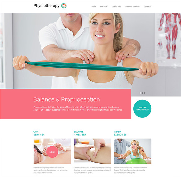 physiotherapy doctor psd theme