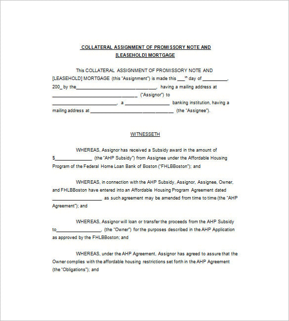 collateral assignment agreement