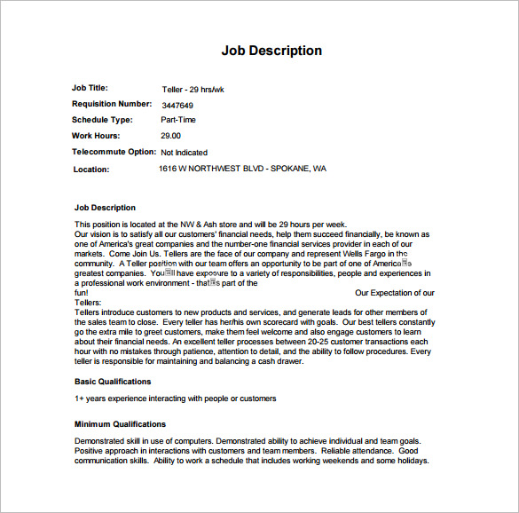 9-bank-teller-job-description-templates-free-sample-example-format