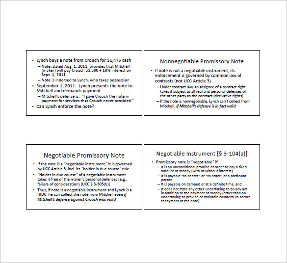 8+ Negotiable Promissory Note Templates Free Sample, Example, Format