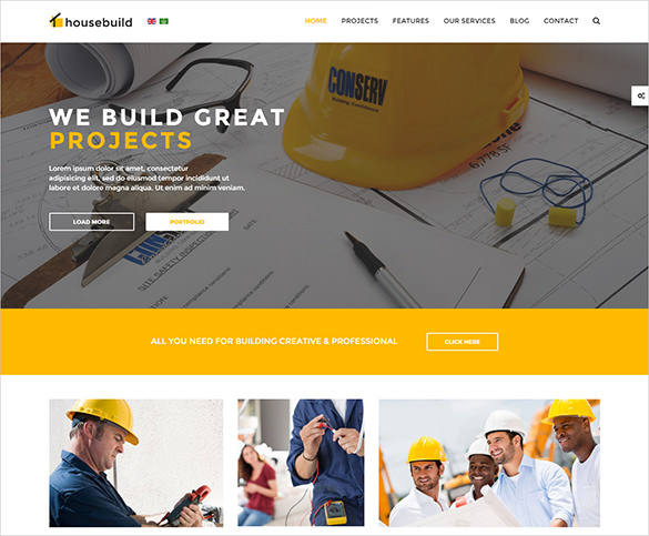 house build business joomla theme