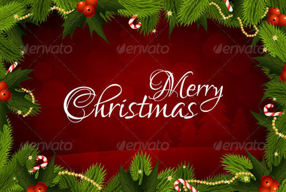 merry christmas greeting message card eps format