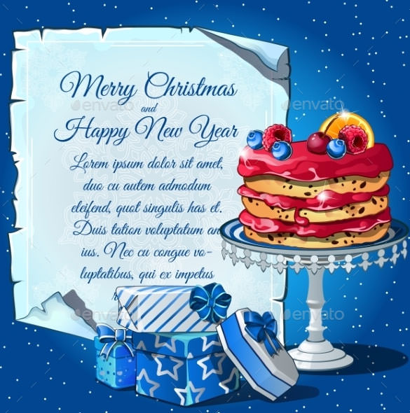 boxed christmas card template vector eps format