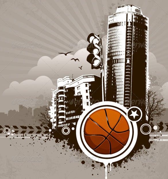 grunge urban basketball background eps download
